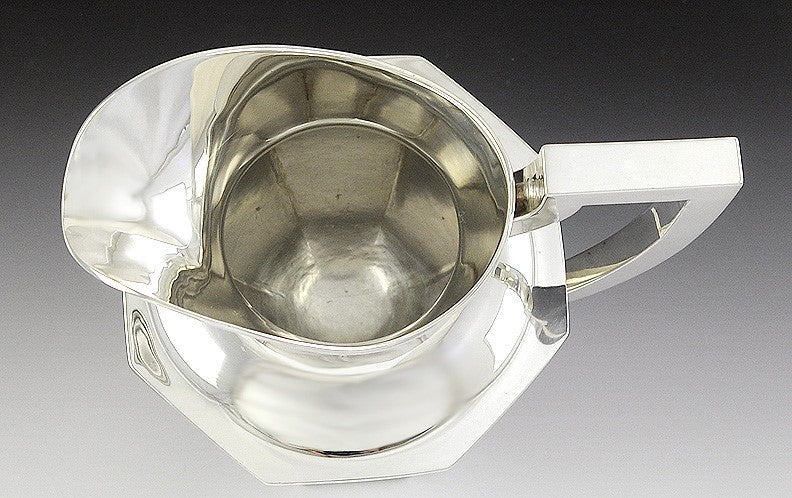 Antique c1920 Hartford Sterling Silver Pedestal Water Pitcher/Jug 9"