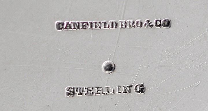 Antique Sterling Silver Repousse Flower 2 Handle Serving Bowl Dish 7 X 9 1/4"