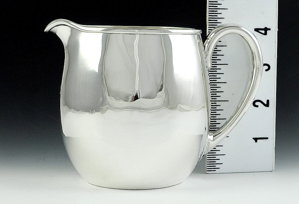 Antique c1920 Art Deco Arthur Stone Sterling Silver Milk Pitcher