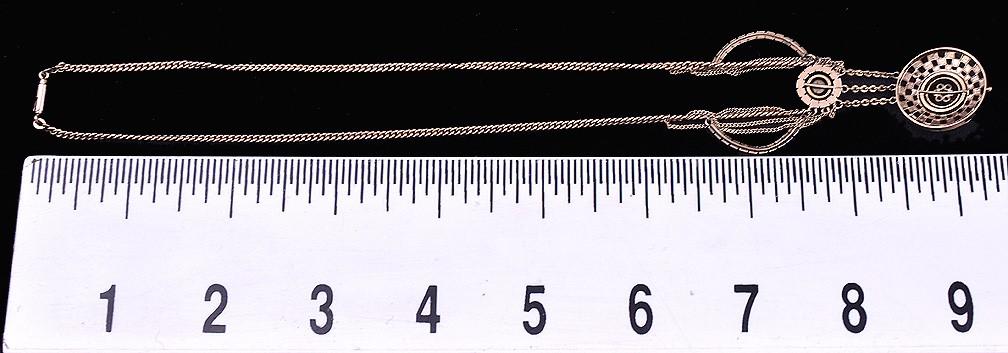 Queenly Old 10k Rose Gold Necklace w/ 6 Red Rubies and Real Seed Pearl Pendant