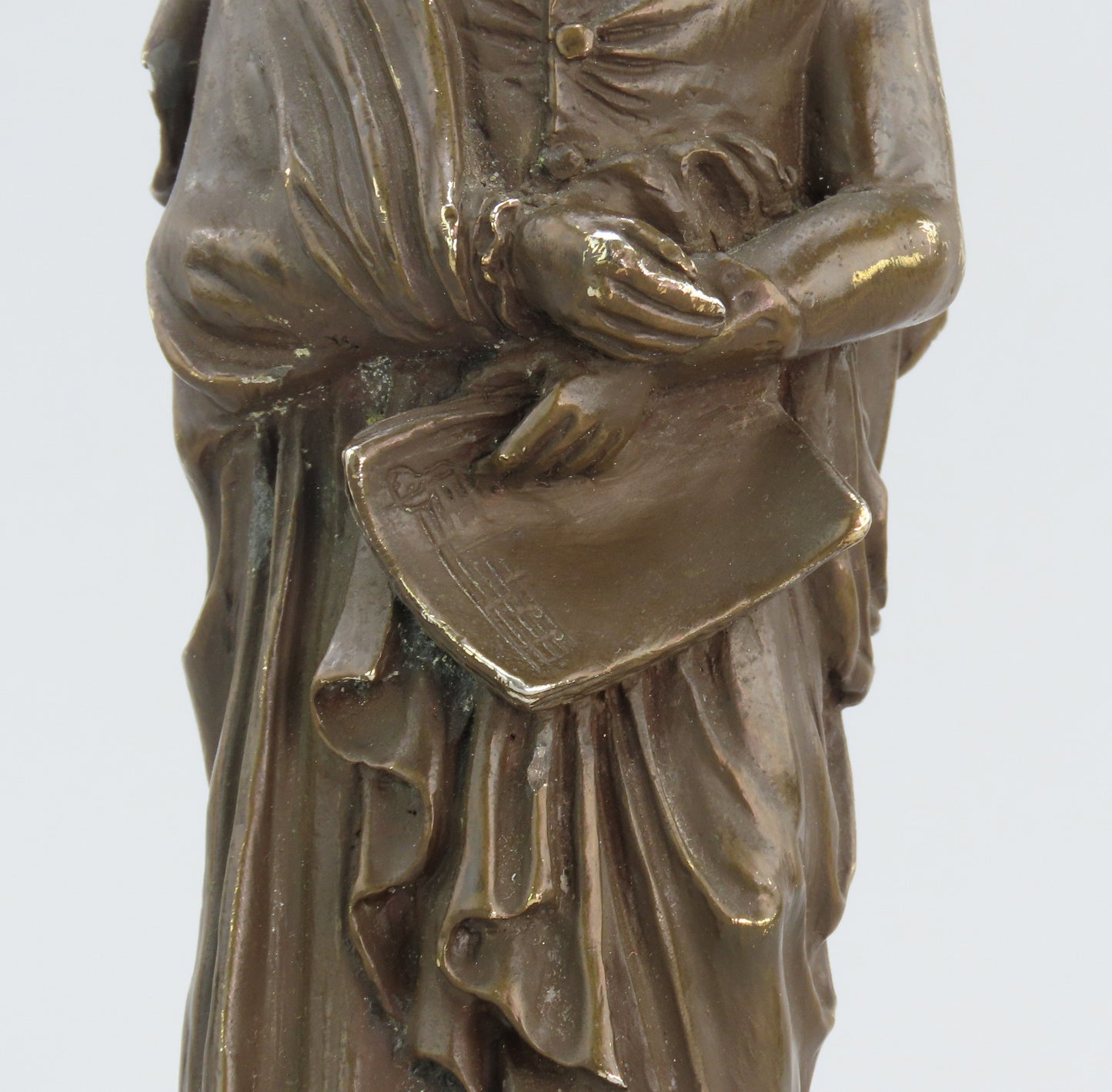 c1890 Small Beethoven Bronze Statue Marble Base Signed Corsini 8 1/2" Tall
