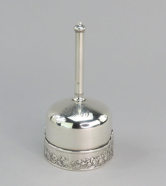 c1855 Lovely Old Gorham Silver Bell Floral Border 4 1/8" Tall
