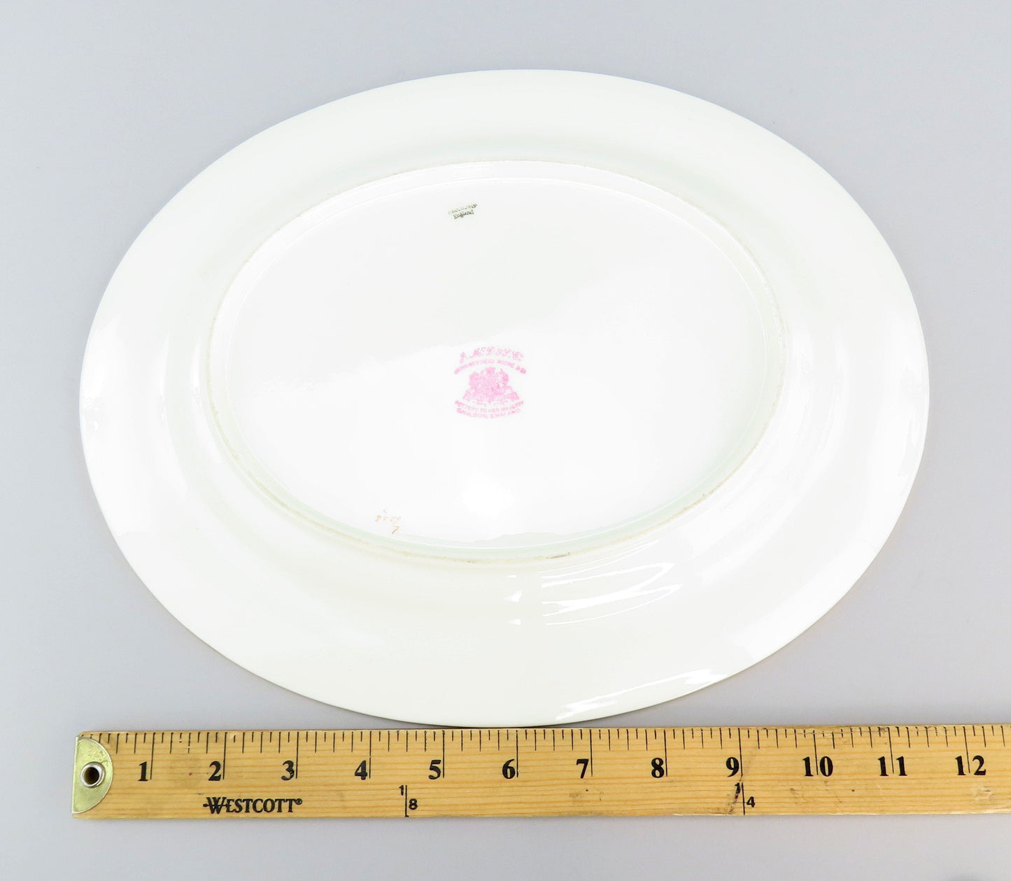 Fine Cauldon English Porcelain Cobalt and Gold Border Medium Platter Tray