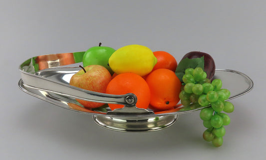 Mulholland Brothers Large Sterling Silver Arts Crafts Swing Handle Basket