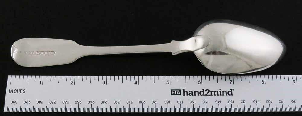 1839 Early Victorian English Sterling Silver W Eaton Large Spoon