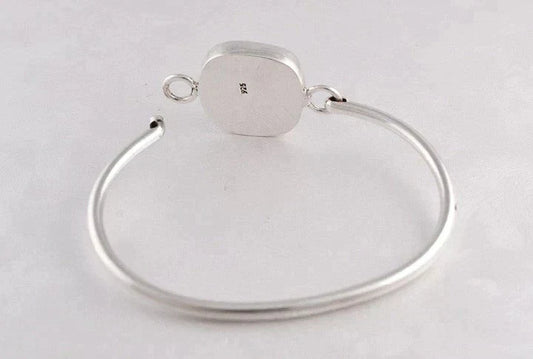 Great Sterling Silver Colorful Glass Bubble Bangle Bracelet