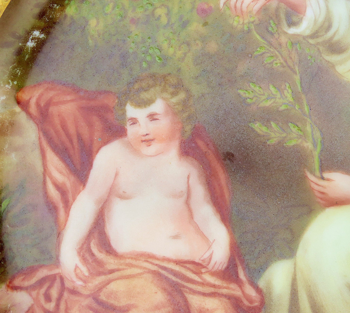 Royal Vienna Hand-Painted Scene Plate Cleone Naiad Nymph and Putti Scene 9 1/2"
