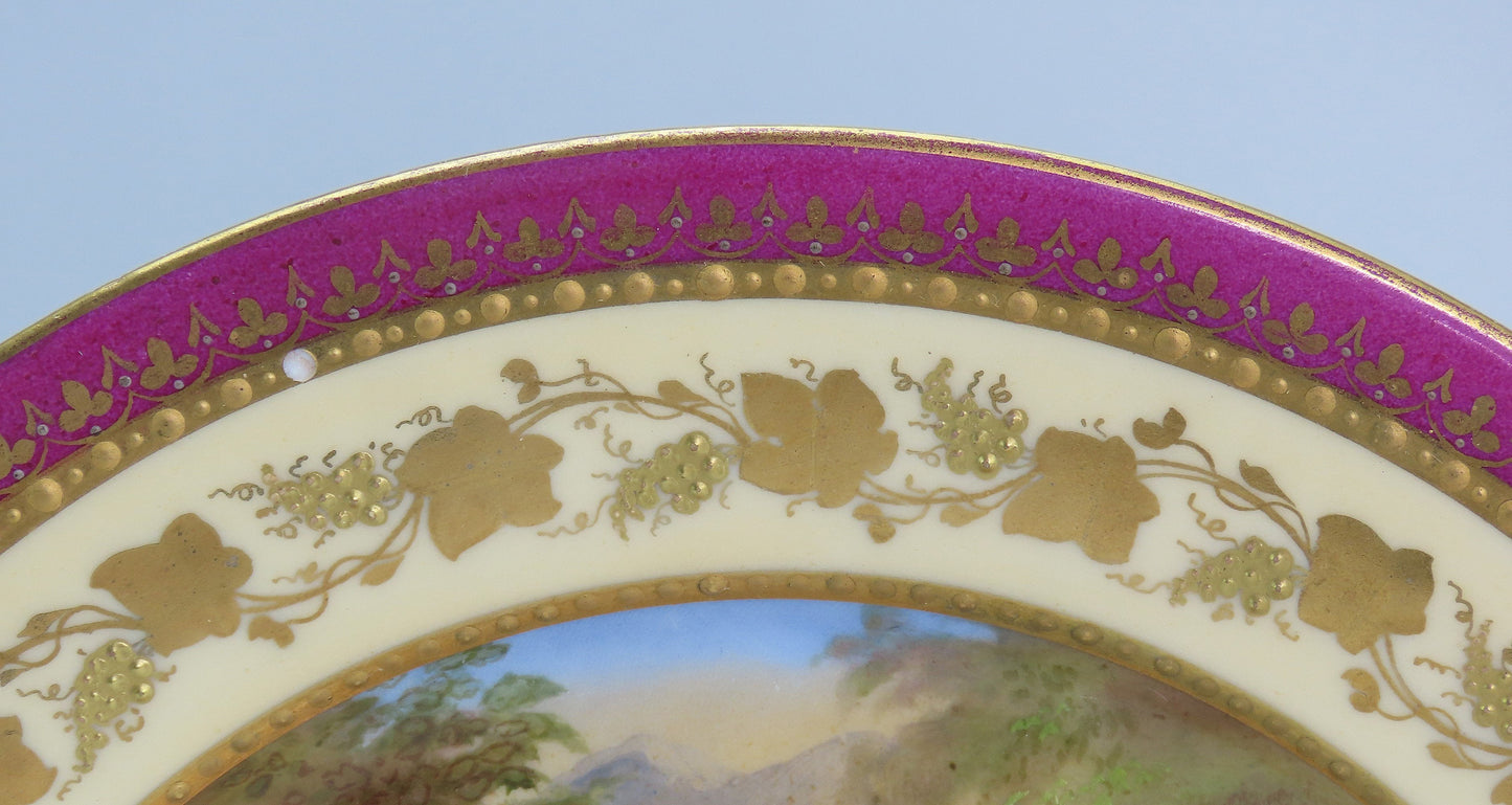 Royal Vienna Hand-Painted Scene Plate Cleone Naiad Nymph and Putti Scene 9 1/2"