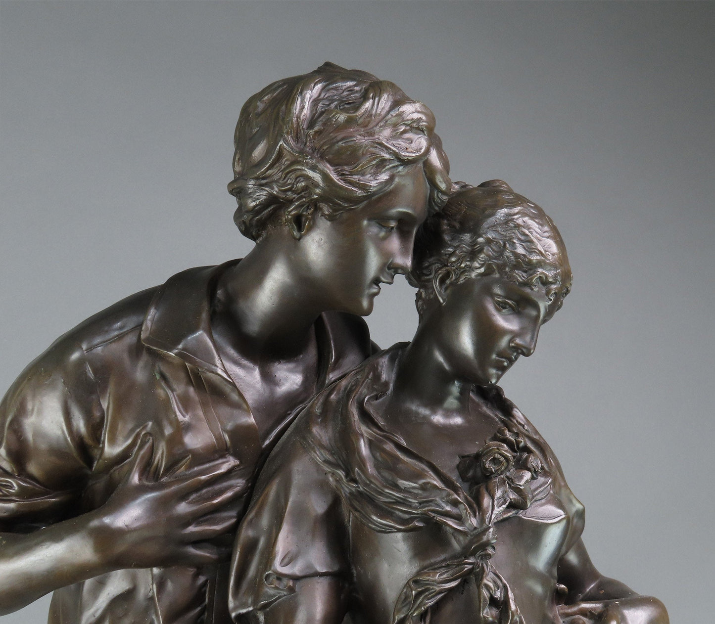 Luca Madrassi Italian French Bronze 30" Statue The Lovers d'Amoreaux PICKUP ONLY