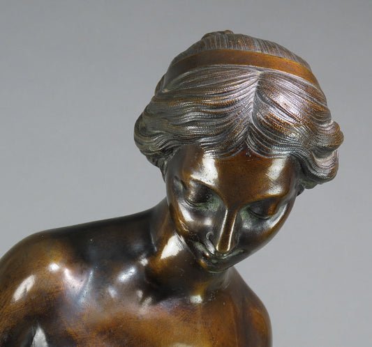Superb French Bronze Nude Bathing Woman Nymph Statue a. Etienne Maurice Falconet