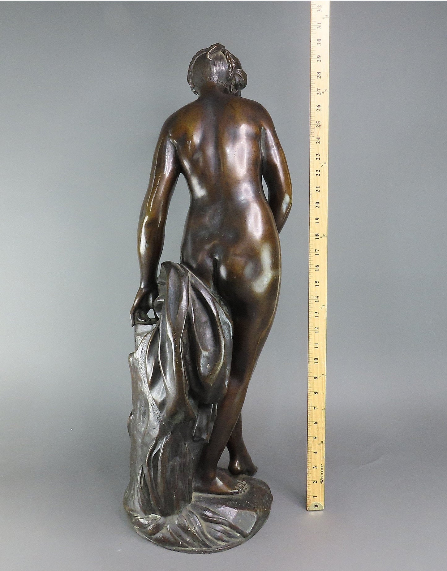 Superb French Bronze Nude Bathing Woman Nymph Statue a. Etienne Maurice Falconet