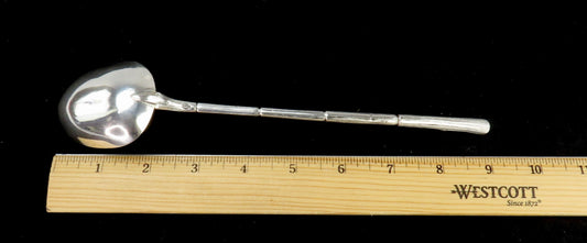 Rare 1891 Danish Silver Aesthetic Movement Branch and Ladybug Serving Spoon