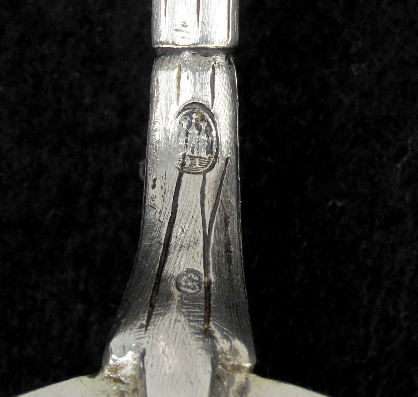 Rare 1891 Danish Silver Aesthetic Movement Branch and Ladybug Serving Spoon