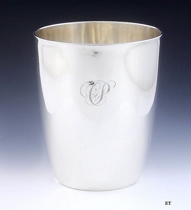 c1805 Antique American Coin Silver Beaker Tumbler Cup 3 3/8"