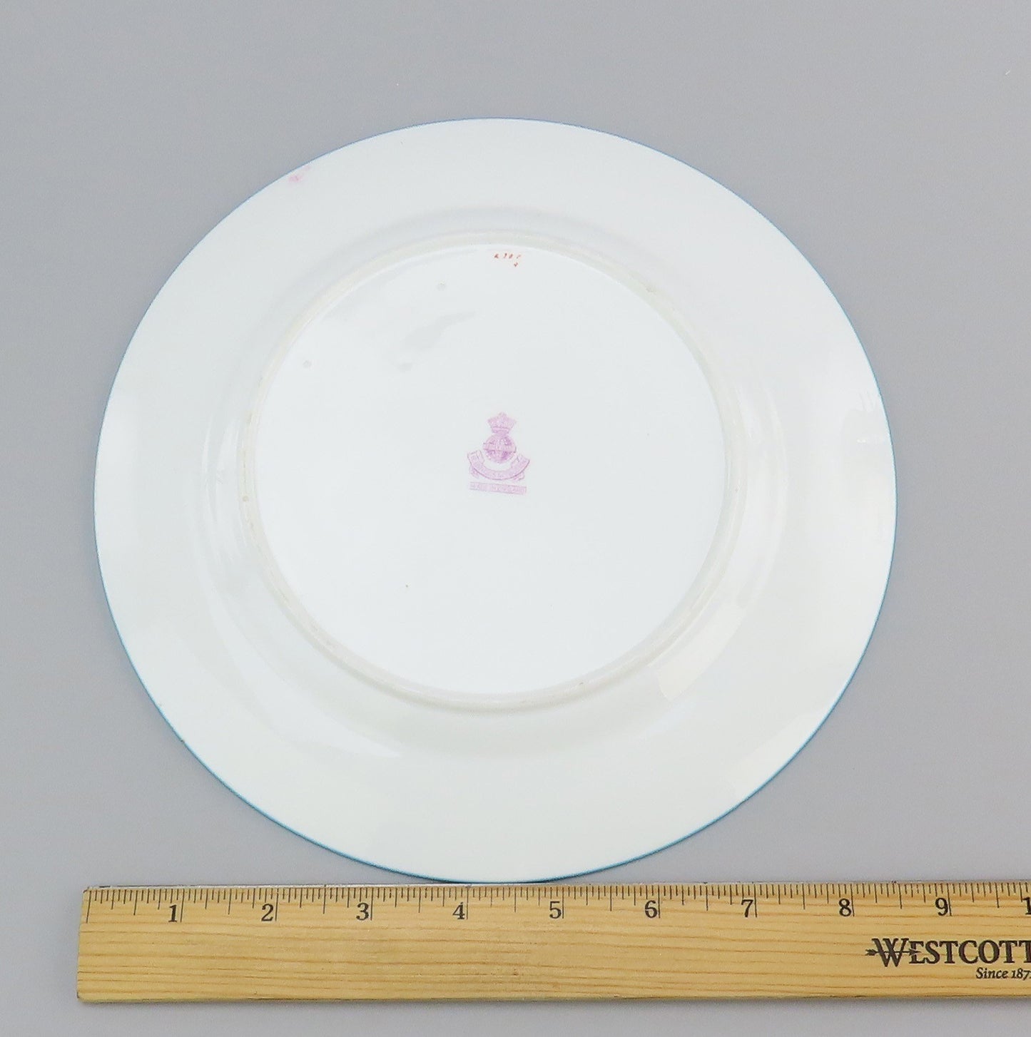 Great set 4 1898 Minton's Sky Blue China Floral Dessert Salad Plates