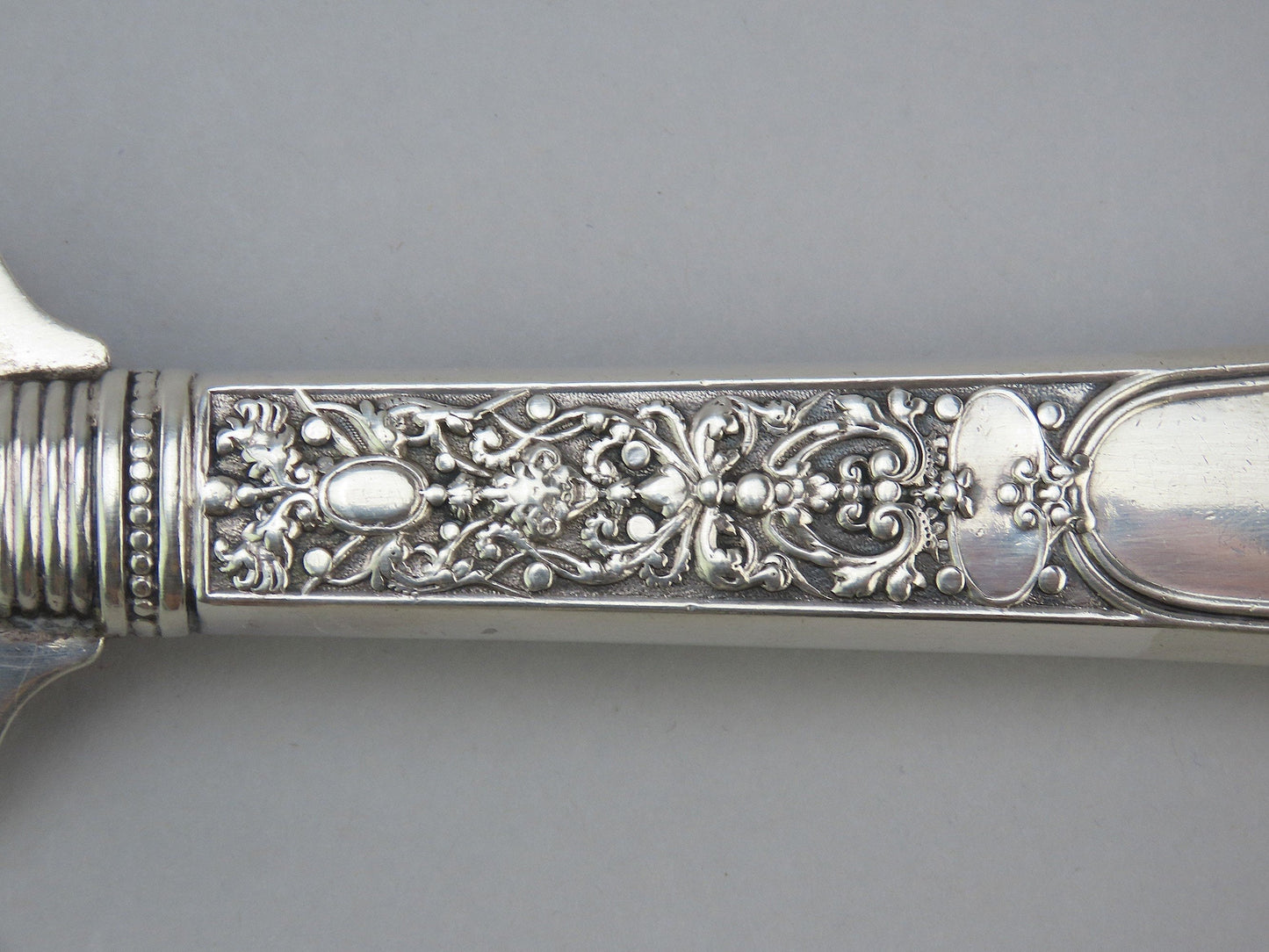 Fabulous Gorham Old Medici 1880s Sterling Silver Ice Cream Slice 12 1/4"