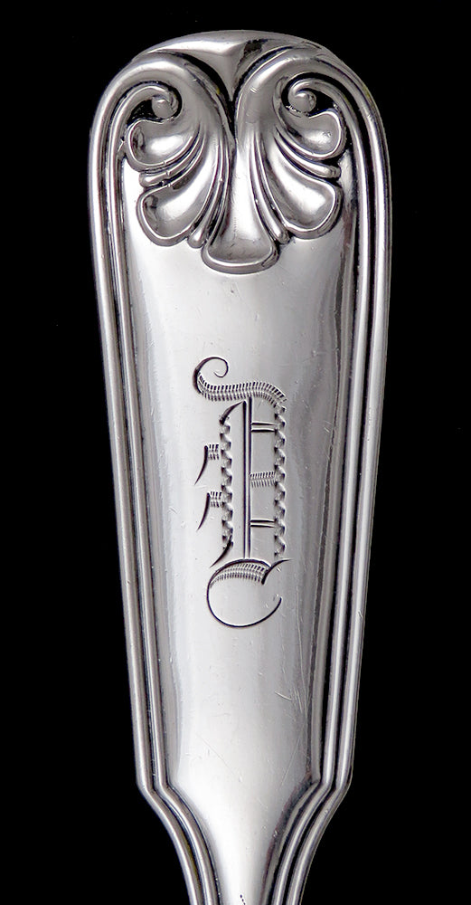 Antique Howard Sterling Silver 1776 Pattern Large Serving Fork