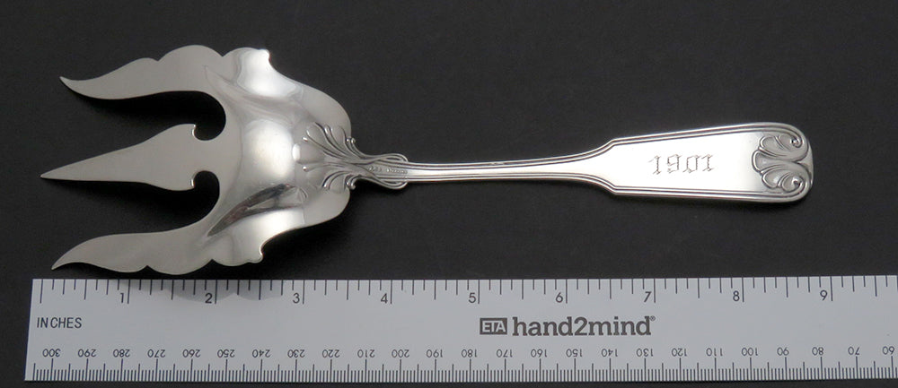 Antique Howard Sterling Silver 1776 Pattern Large Serving Fork
