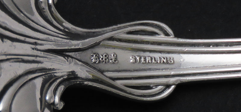 Antique Howard Sterling Silver 1776 Pattern Large Serving Fork