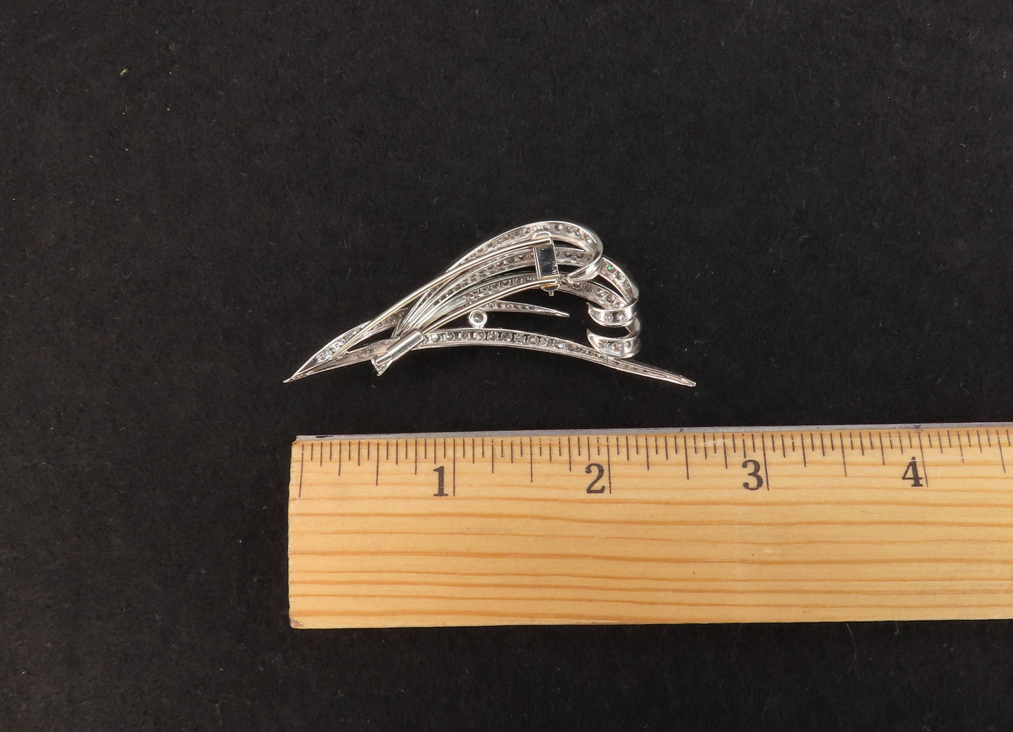 Stunning c1950s Platinum Diamond Spray Brooch Pin