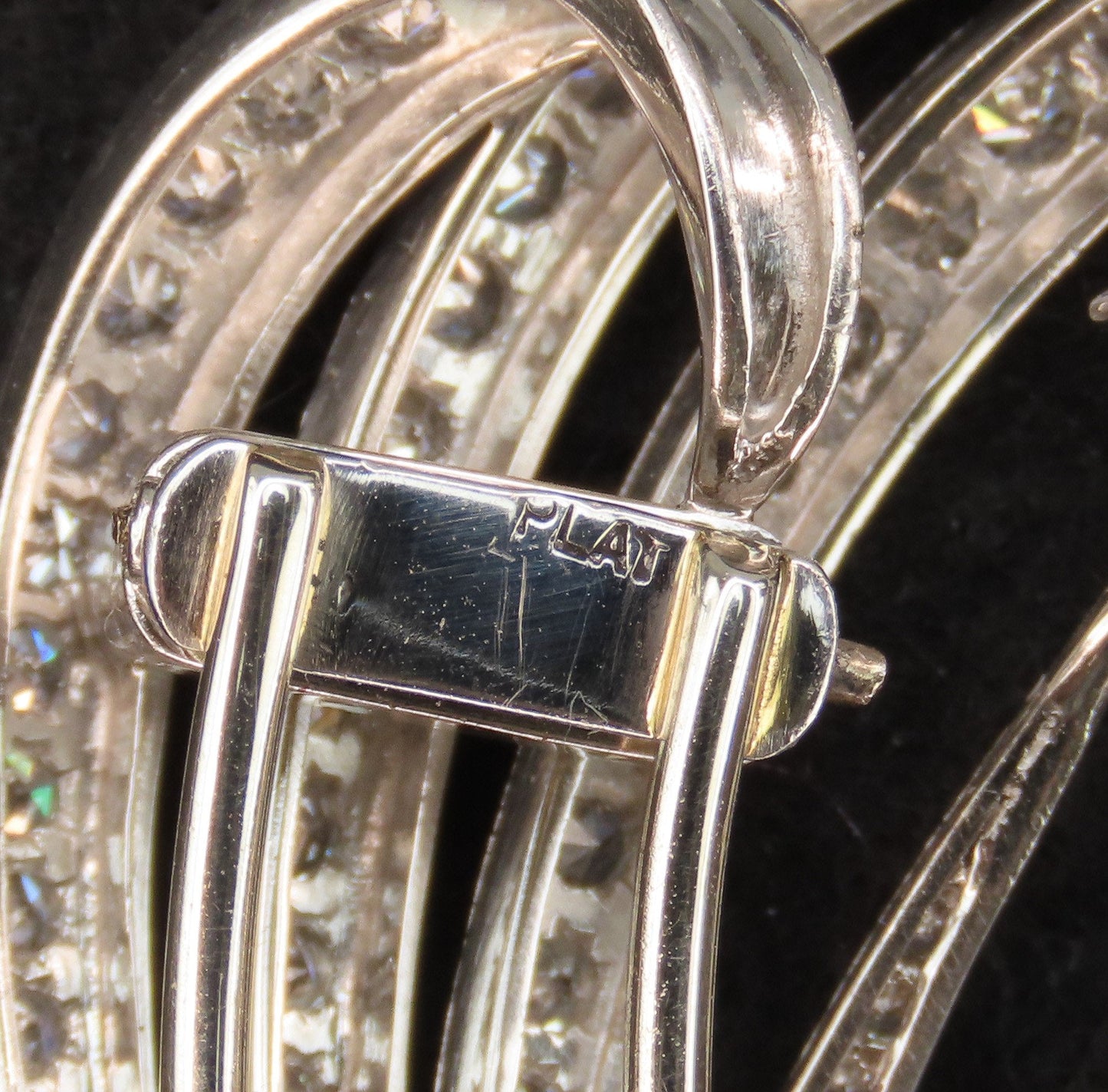 Stunning c1950s Platinum Diamond Spray Brooch Pin