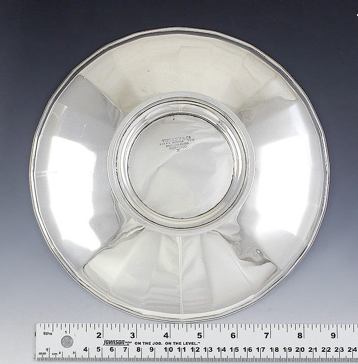 Antique 1920s 1930s Tiffany & Co Sterling Silver Compote Pedestal Dish 9"