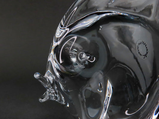 Collectible V. Nason Murano Clear Glass Angelfish Tropical Fish Figurine Statue