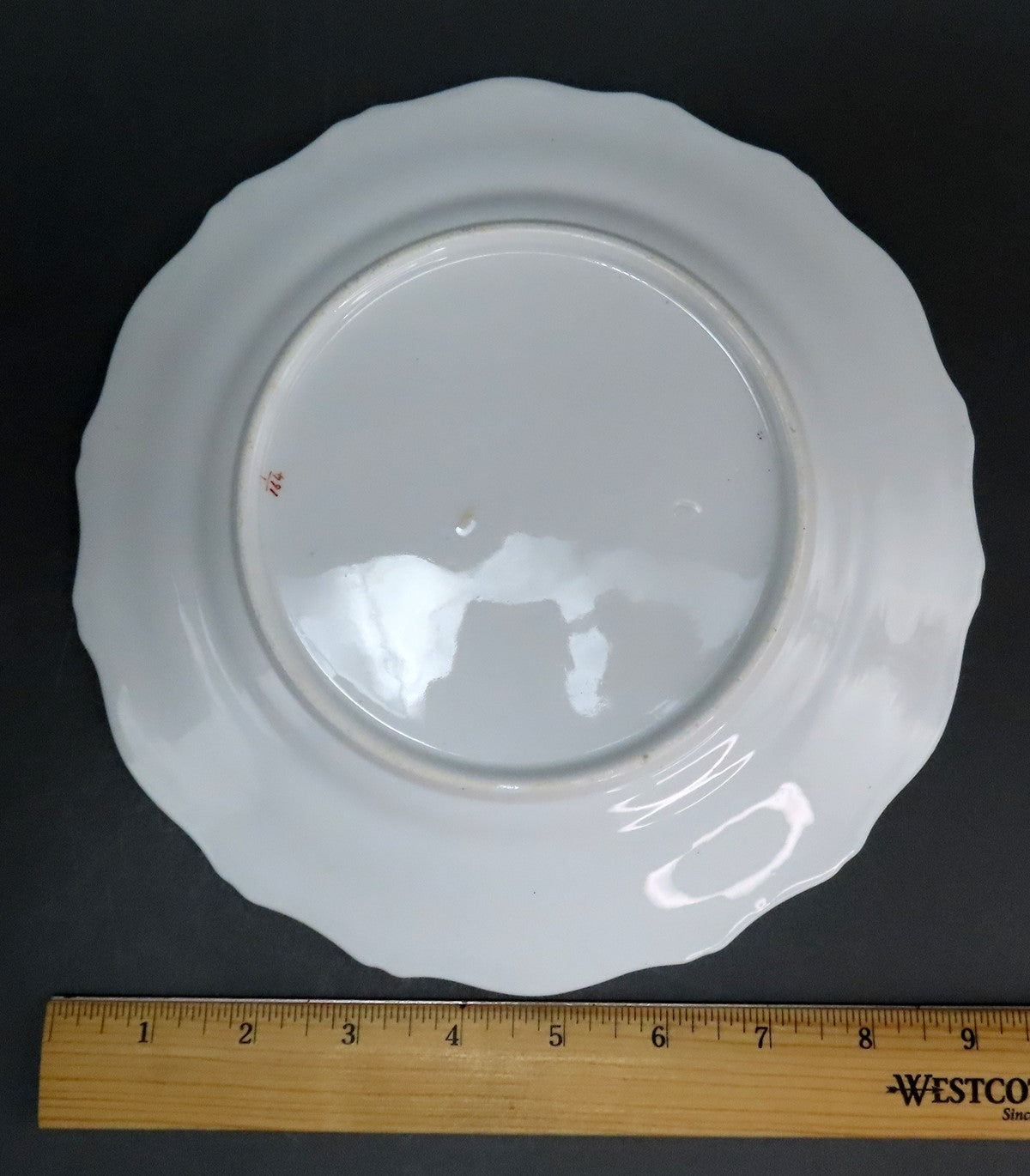 Fine set 17 English Staffordshire Davenport Sage Green Floral Gilt 9.5" Plates