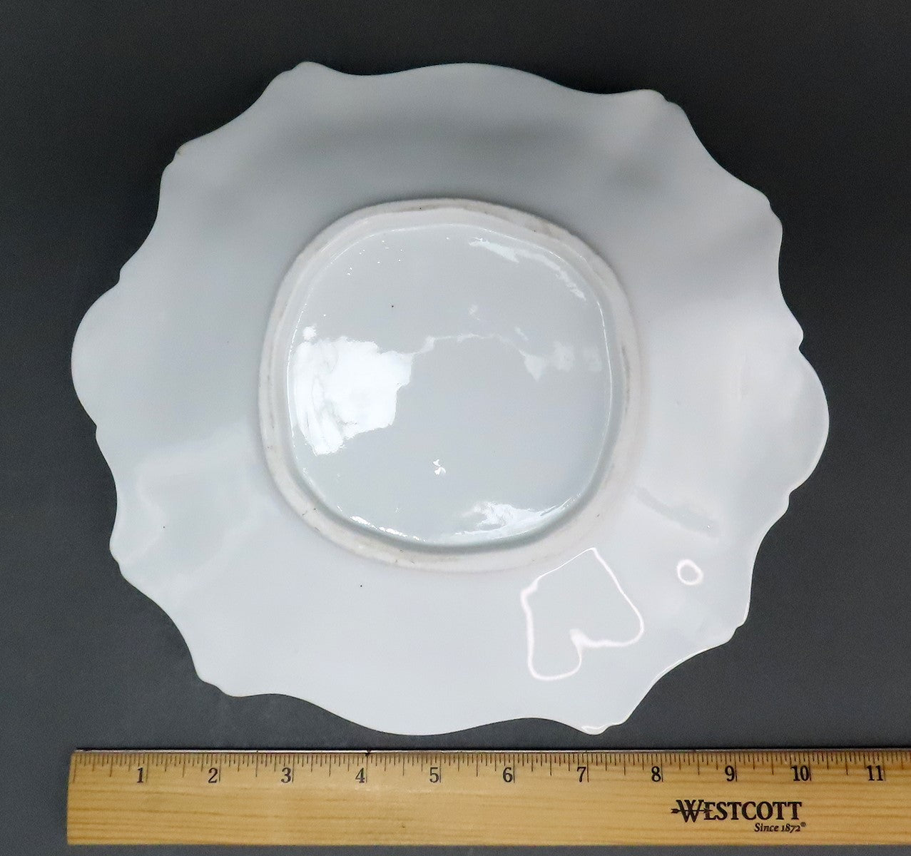 c1840 English Staffordshire Davenport Green Floral Serving Dish Small Platter