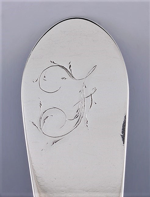 c1795-1803 Fine Pair Alexander Gordon Coin Silver Serving / Table Spoons