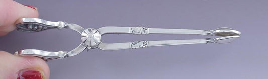1930-1950 Georg Jensen Sterling Silver Grape Cluster Sugar Nips / Tongs