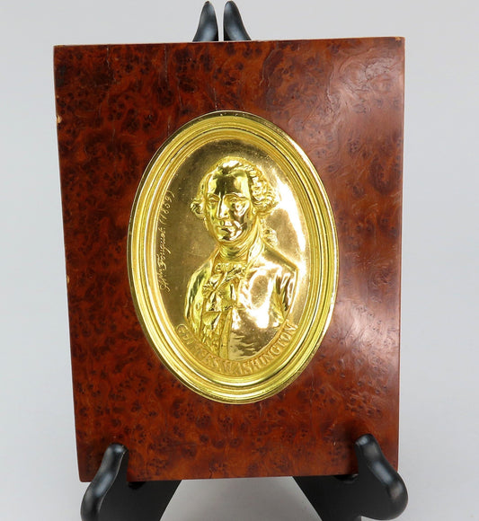 1859 French Medallions George Martha Washington Burled Veneer Frames Fouquet