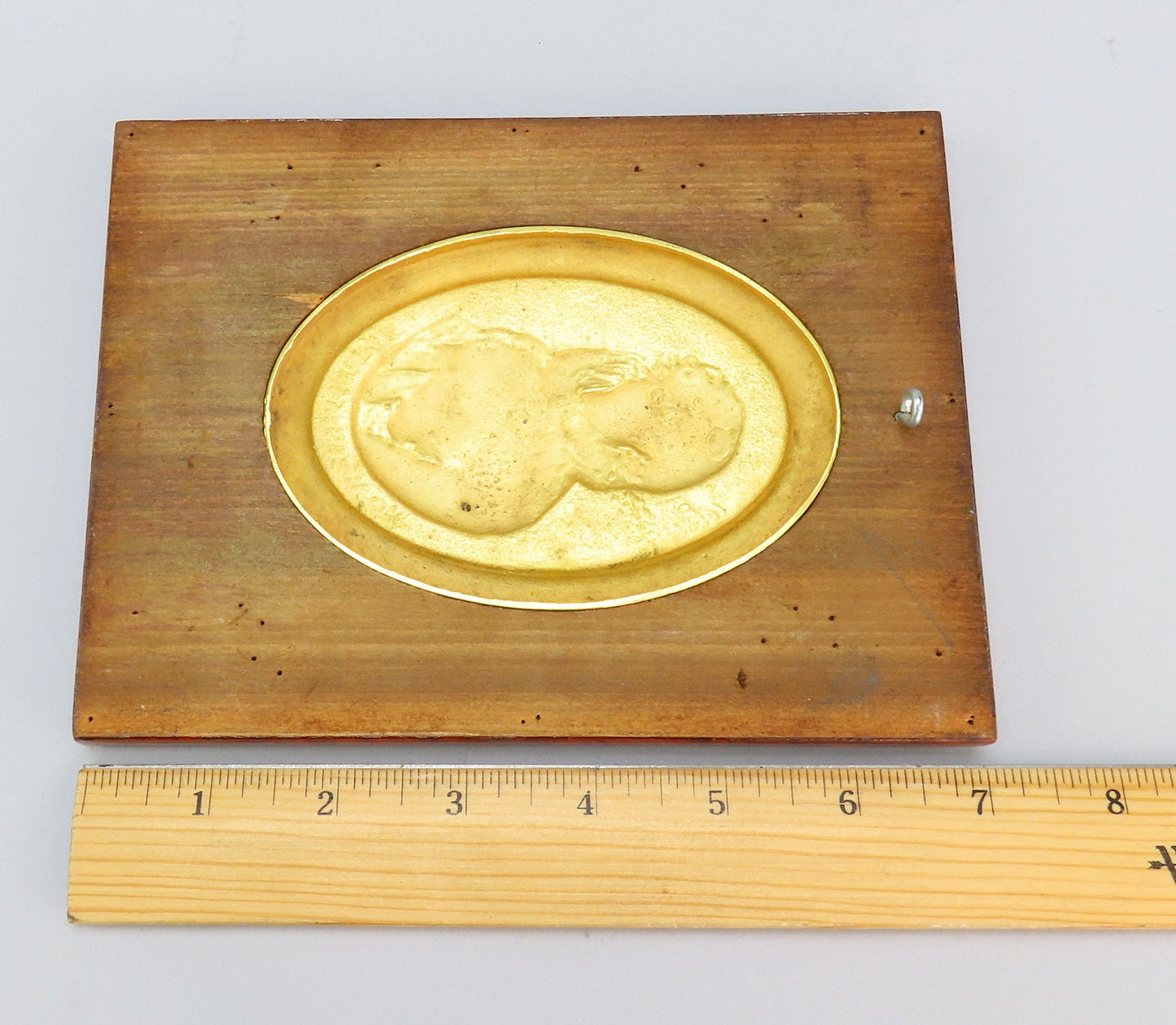 1859 French Medallions George Martha Washington Burled Veneer Frames Fouquet