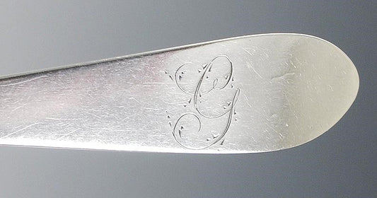 c1830-1868 Great Set 5 American Coin Silver Spoons Philo Gilbert