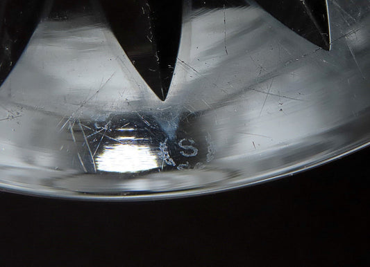 Fab Signed Sinclaire ABP Cut Glass Etched Floral Covered Compote Pedestal Bowl