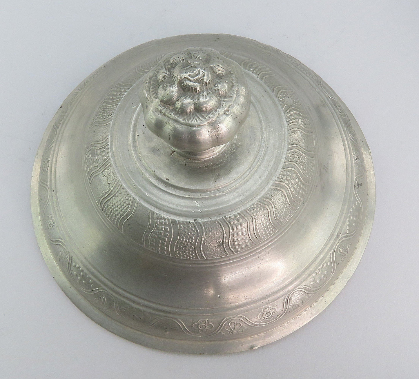 Interesting French Form Pewter Double Handle Ecuelle Bowl 18th/19th Century