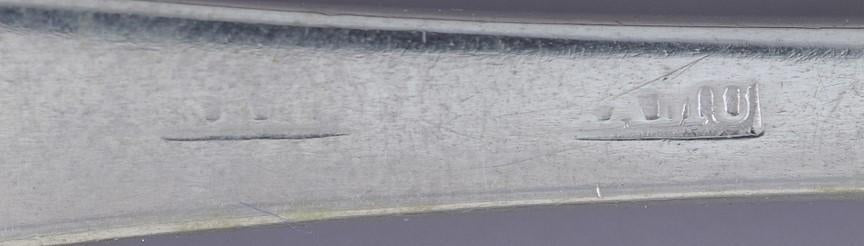 5 Antique Late 1700s Early 1800s European Silver Fiddle Forks 6 5/8"