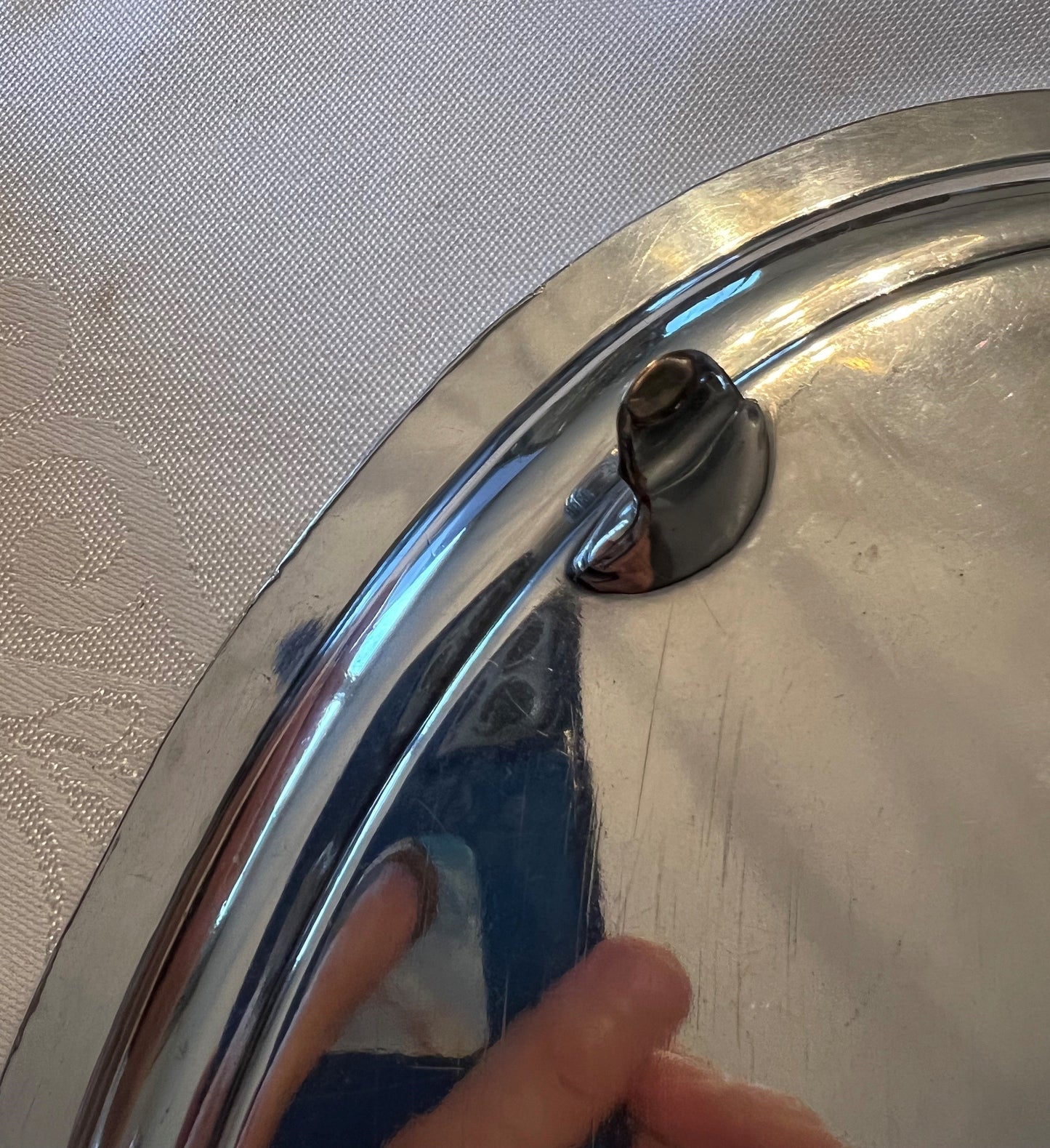 Antique English Old Sheffield Fused Silver Plate Oval Gadrooned Salver Tray