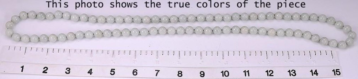 Fabulous Beaded Jade Necklace Natural Light Green Jadeite Chinese Beads