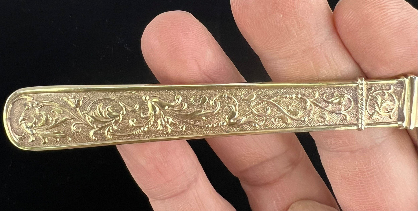 Superb Set 11 Antique German Solid 800 Silver Gold Gilt Breakfast Knives