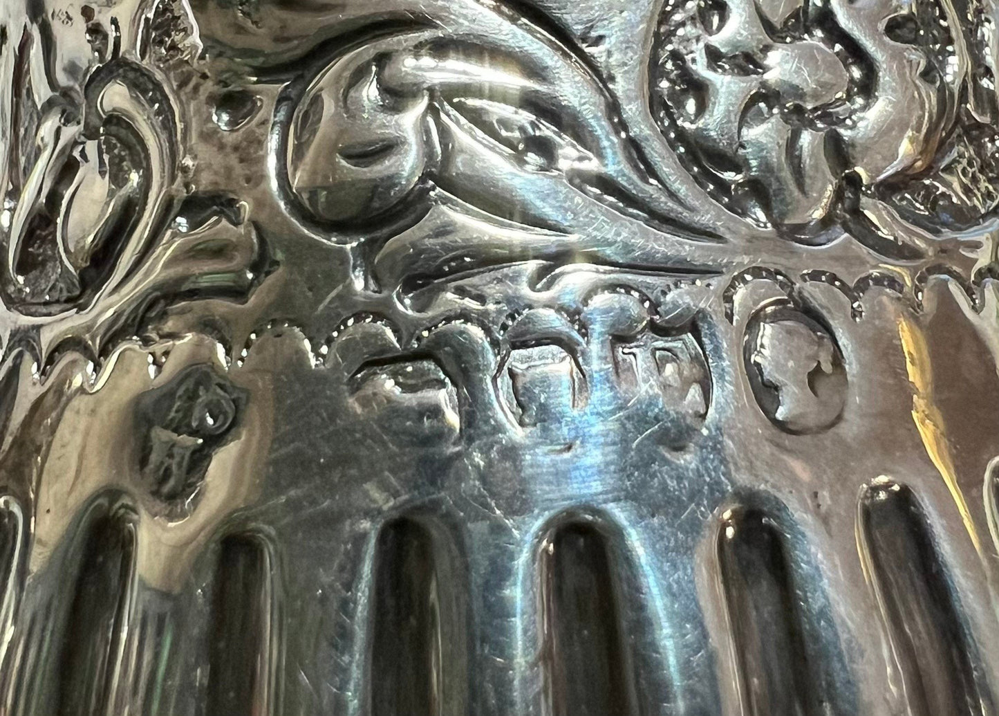 Ornate 1880 Victorian English Sterling Silver Creamer Charles Stuart Harris