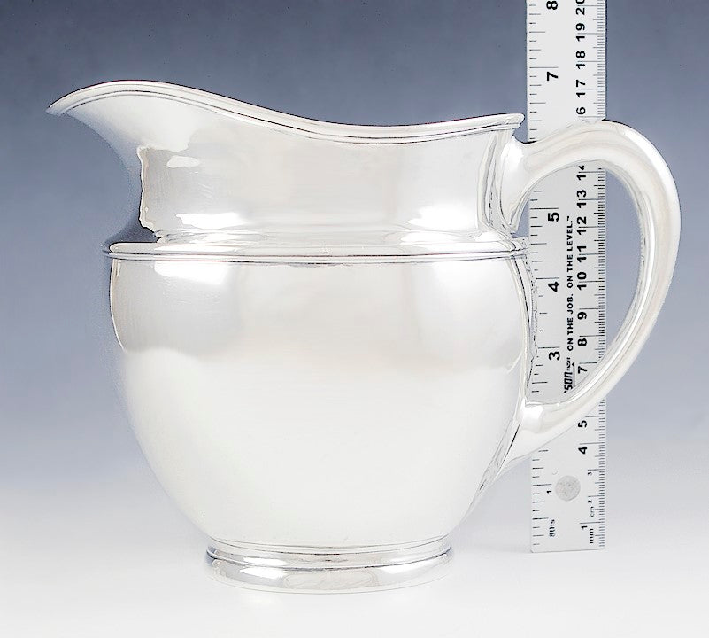 Antique 1900s American Arts & Crafts Sterling Silver Milk/Cream Pitcher 6.5"