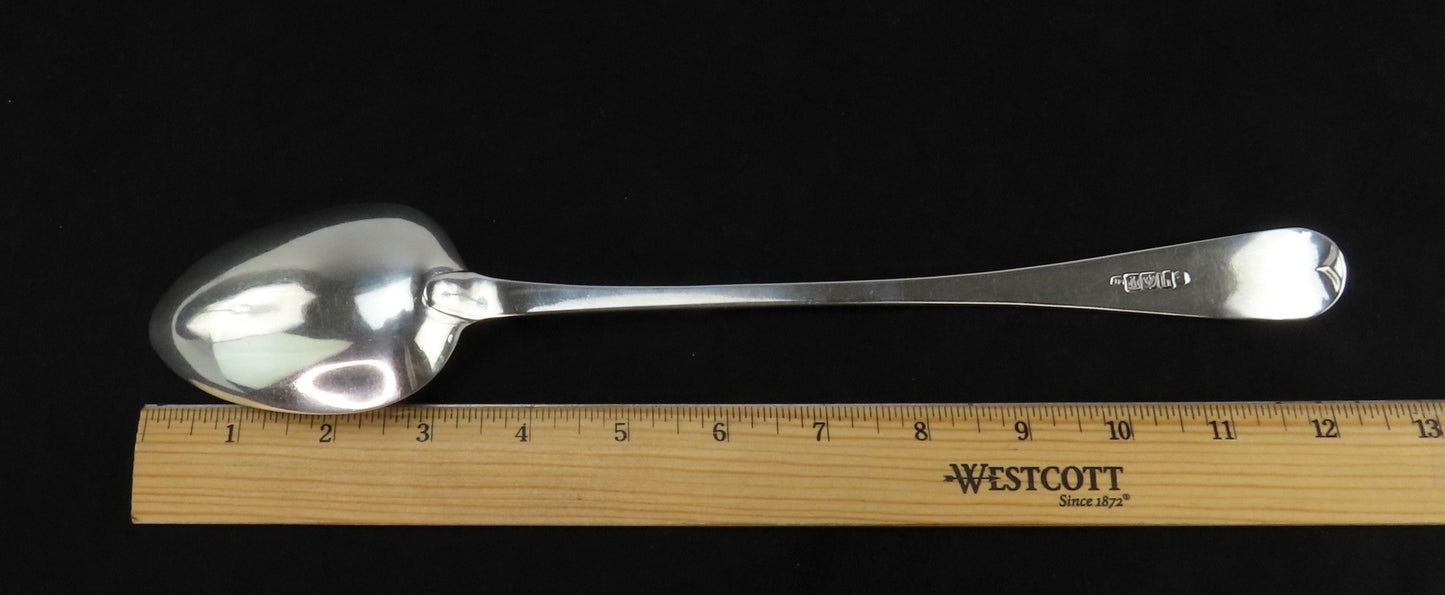 Fine 1813 Scottish Georgian Sterling Silver Platter Stuffing Serving Spoon