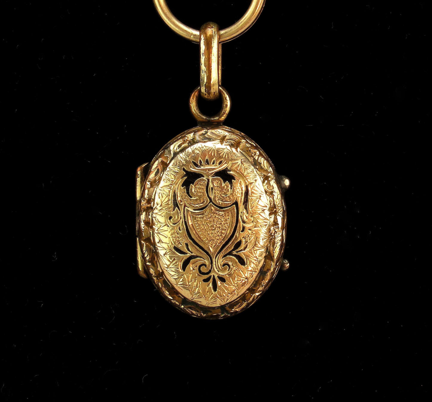 Superb c1850s Victorian 14k Gold 23" Watch Chain Necklace w GF/10k Locket