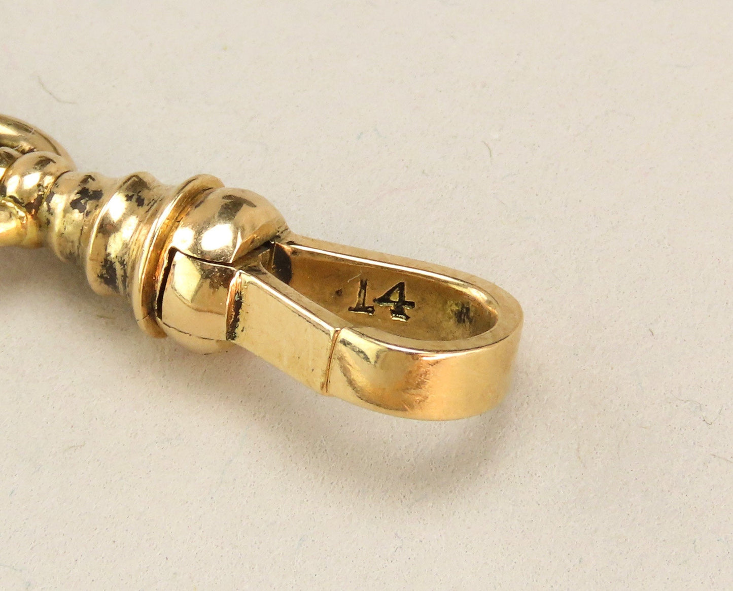 Superb c1850s Victorian 14k Gold 23" Watch Chain Necklace w GF/10k Locket