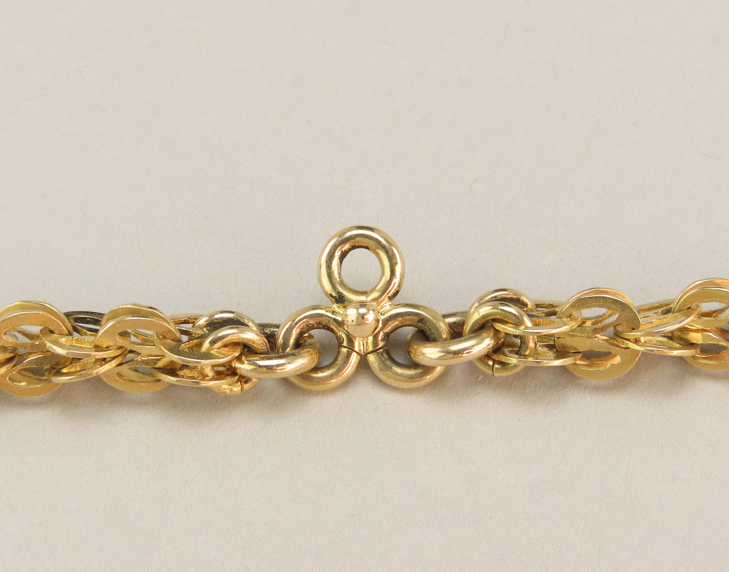 Superb c1850s Victorian 14k Gold 23" Watch Chain Necklace w GF/10k Locket