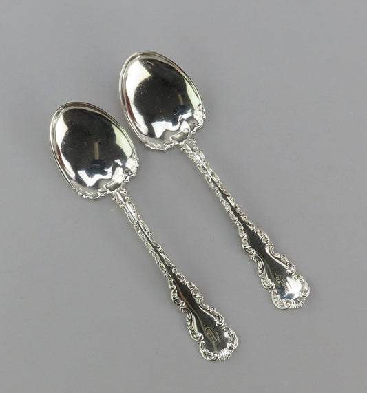 10 Classy Whiting Louis XV Sterling Silver Ice Cream Spoons C MONO 5 Inches