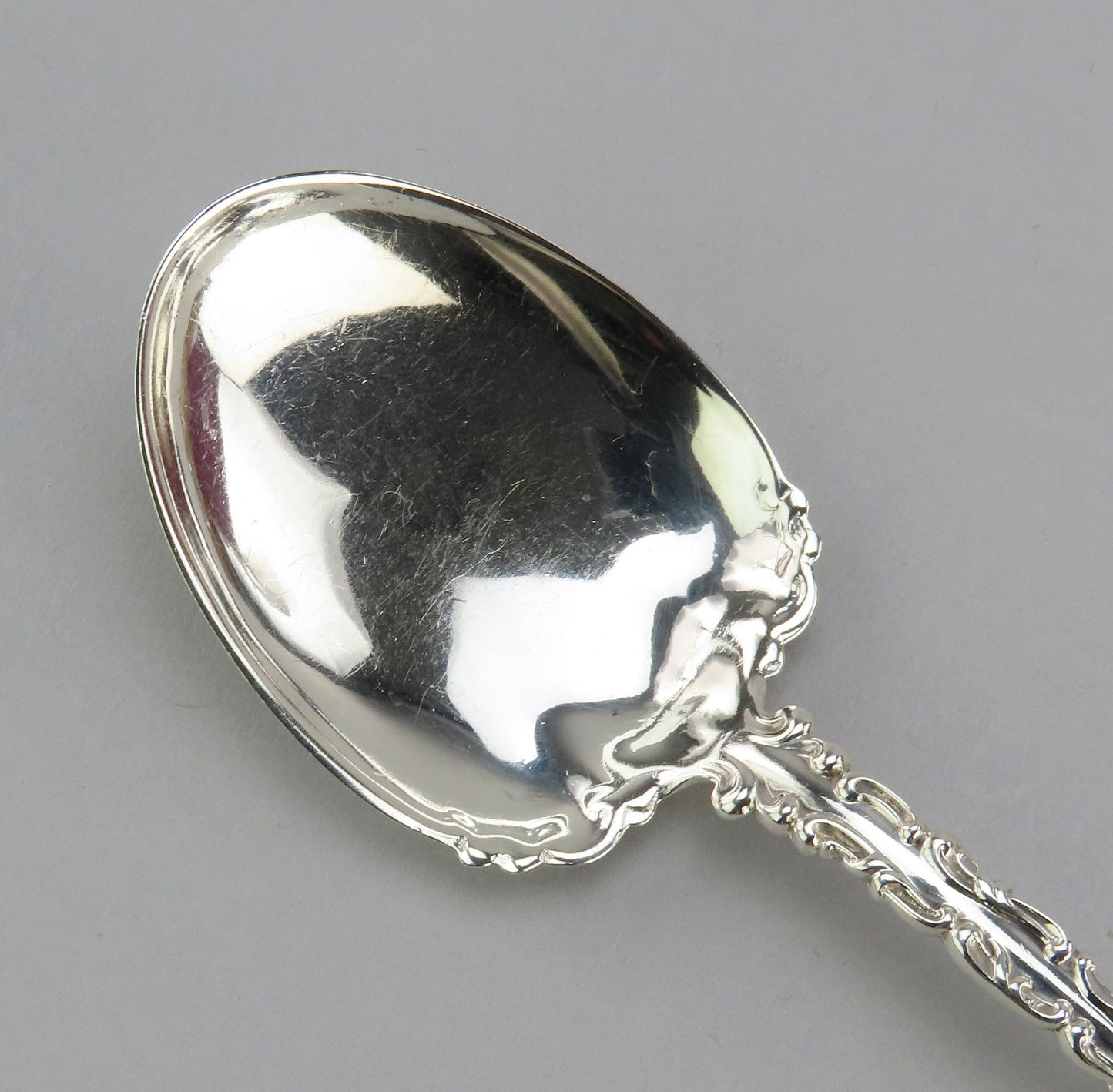 10 Classy Whiting Louis XV Sterling Silver Ice Cream Spoons C MONO 5 Inches