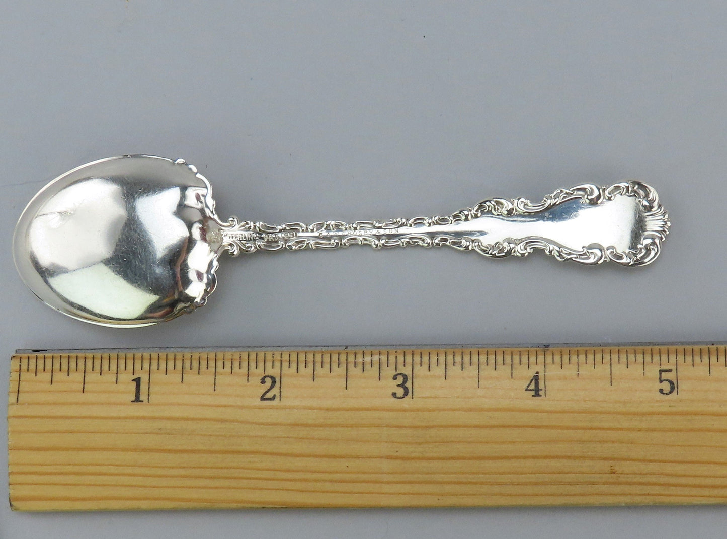 10 Classy Whiting Louis XV Sterling Silver Ice Cream Spoons C MONO 5 Inches