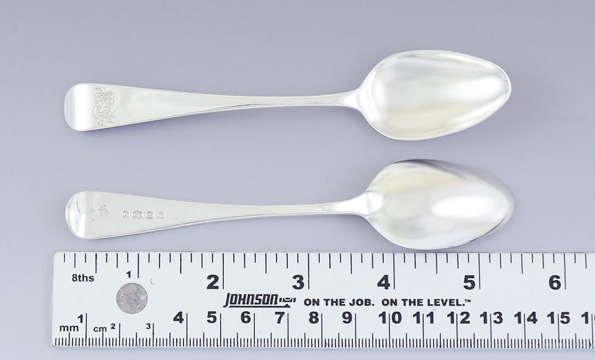 1842 Great set 6 English Victorian Sterling Silver Coffee Tea 5 o'clock Spoons
